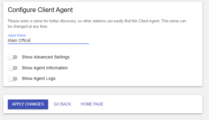 Configure Client Agent