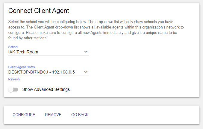 Connect Client Agent