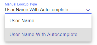 Manual Lookup Type