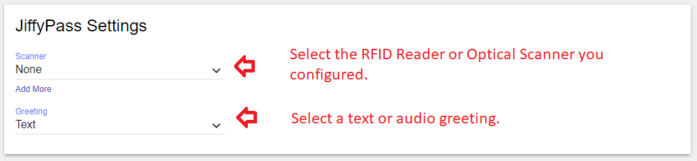RFID Setttings